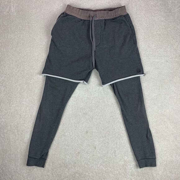 Kith Classics Bowery Sweatpant Shorts Dual Layered Men Sz XS Gray Pinnacle 400 - Picture 1 of 16
